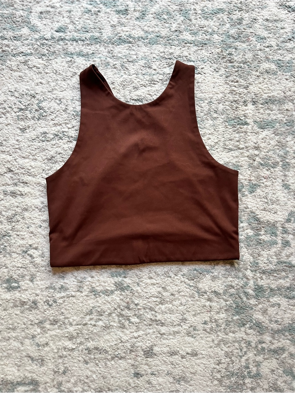 girlfriend collective Brown Scoop-Neck Crop Top